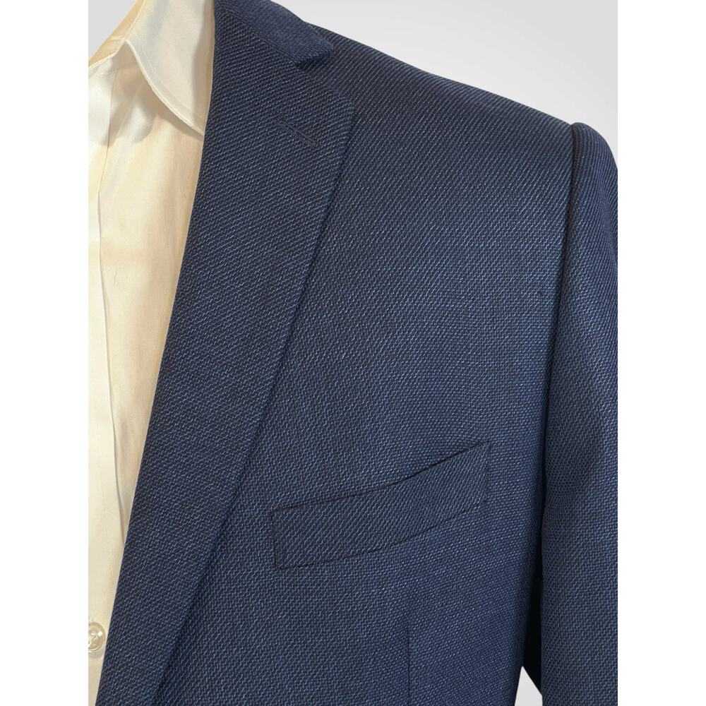 Jos A Bank Traveler 48L Tailored Fit Starlight Blue Hopsack Blazer Sport Coat - Picture 7 of 15